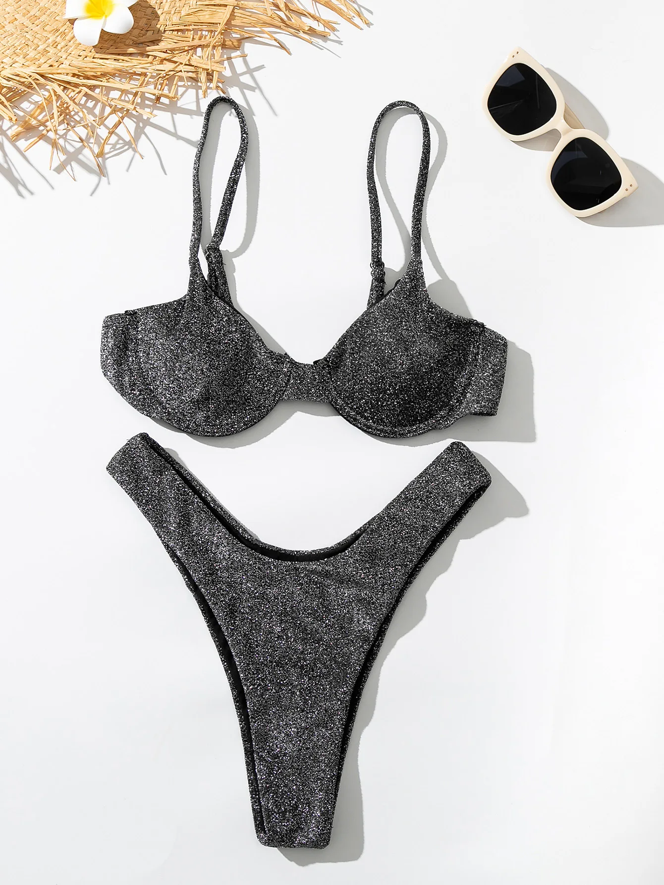 

Sexy Swimsuit Women 2 Pieces Bikini 2021 Woman Push Up Swimwear Women Solid Bikinis Set Beachwear Bathing Suit Biquinis Feminino