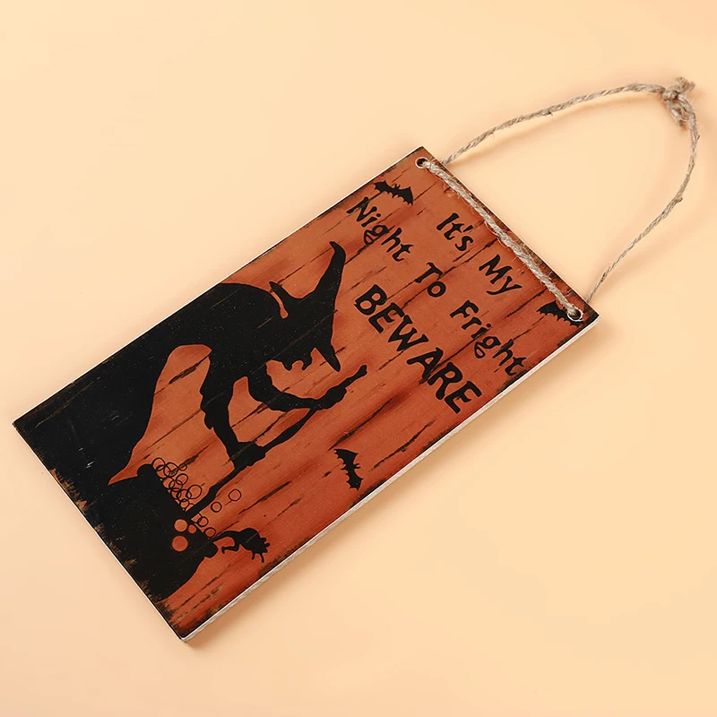Новинка 2019 деревянная дверь ведьмы табличка подвесной знак Хэллоуин украшение