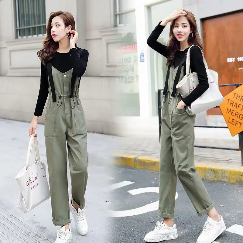 New Fashion Women Jumpsuit Long Sleeve High Waist Girls Hoodies Street Wear Playsuit Romper Trousers T Shirt Set | Женская одежда