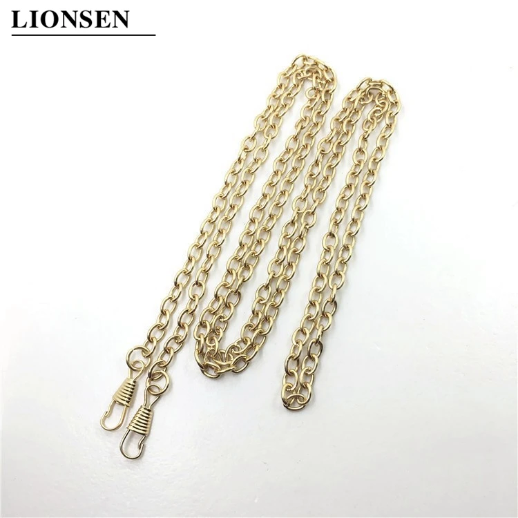 Золотой свет Lionsen O тип 120 см металлические сумки цепи пряжки сумочки для женщин наплечный ремень для сумки заменяют сумка на цепочке через плечо аксессуары - Цвет: Золотой свет