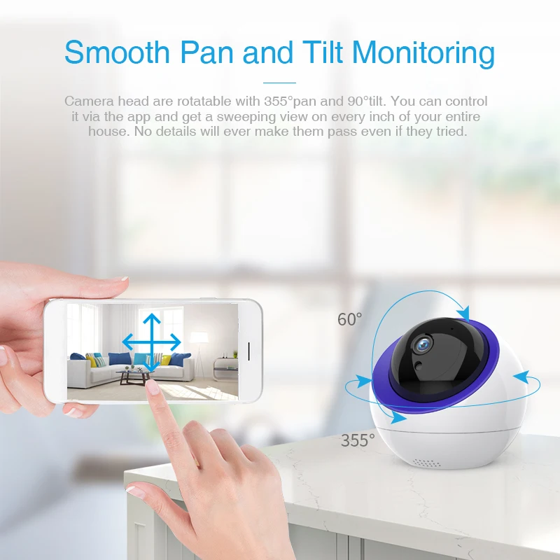 1080P 2.0MP Home Camera WiFi Intelligent Auto Tracking Cloud IP Surveillance Security Wireless CCTV YCC365 | Безопасность и защита