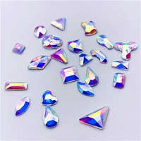 multiple special shape crystal ab hotfix rhinestones flatback glass strass for shoes bags nails fabric garment decoration diy