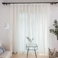 xtmyi modern white tulle curtain for living room bedroom solid sheer voile curtain for kitchen window treatment decorative