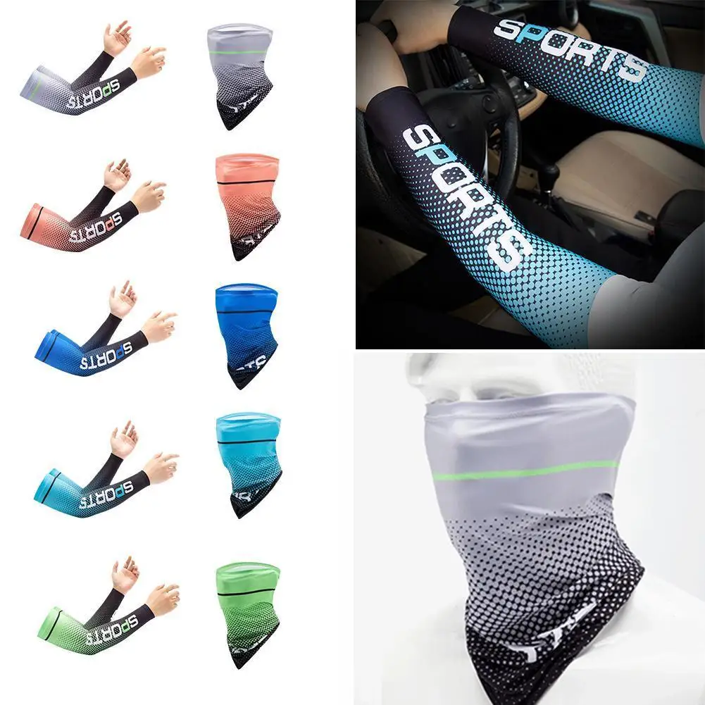 

Солнцезащитные шелковые рукава для мужчин и женщин, для езды на открытом воздухе, рыбалки, отдыха, пыленепроницаемое Штурмовое полотенце, м...