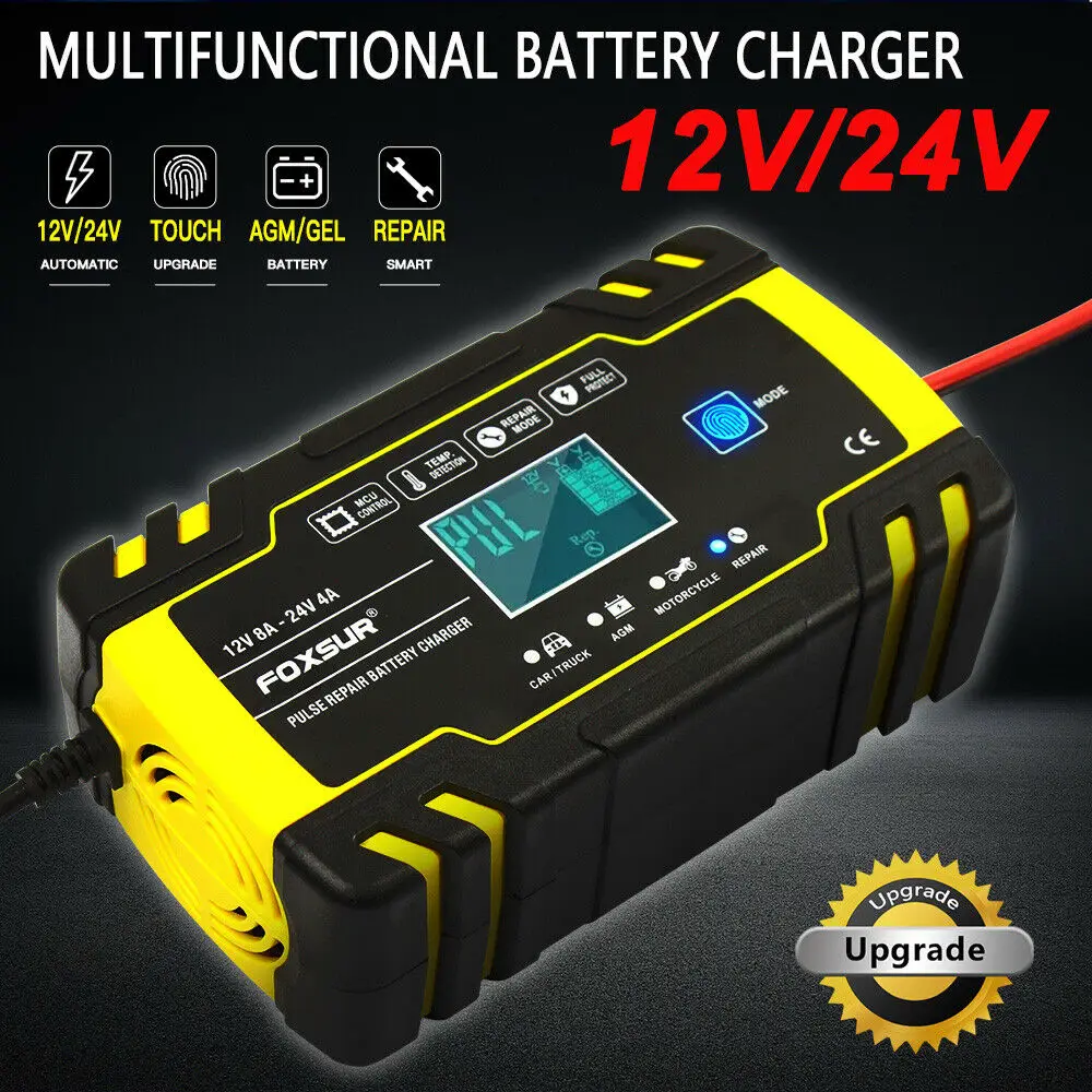 12V 24V 8A полное автоматическое автомобильное зарядное устройство для ремонта