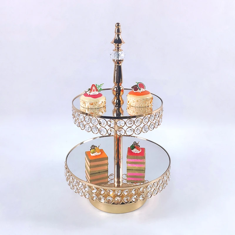 Новинка 2020 г. серебряные трехуровневые/2-уровневые хрустальные бусины подставка