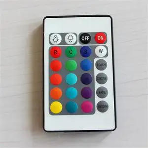 

1PC 24 Keys IR Remote RGB LED Strip Lights Controller DC12V For SMD3528/5050/5730/5630/3014 RGB Mini Controller