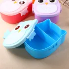 Милый мультяшный Ланч-бокс с совой, контейнер для еды, контейнер для хранения, Портативный Ланч-бокс для детей, студентов, бэнто-бокс, контейнер с отсеками, чехол