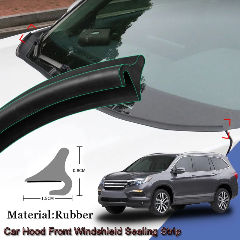 

Rubber Car Seal Strip Windshied Spoiler Filler Protect Edge Weatherstrip Strips Stikcer Accessories For Honda Pilot 2011-2020