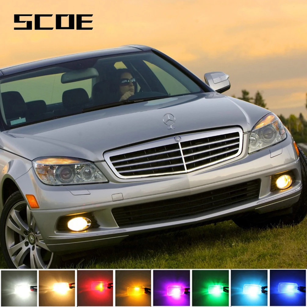 

For Mercedes Benz C Class W204 Low High Beam Fog Driving Turn Signal Sidemarker Brake Tail Back Up License Interior Light Kit