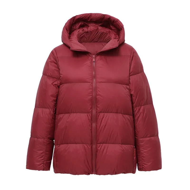 

Женский короткий пуховик с капюшоном, зимняя утепленная Свободная куртка в Корейском стиле, универсальный легкий Большой пуховик, новинка ...