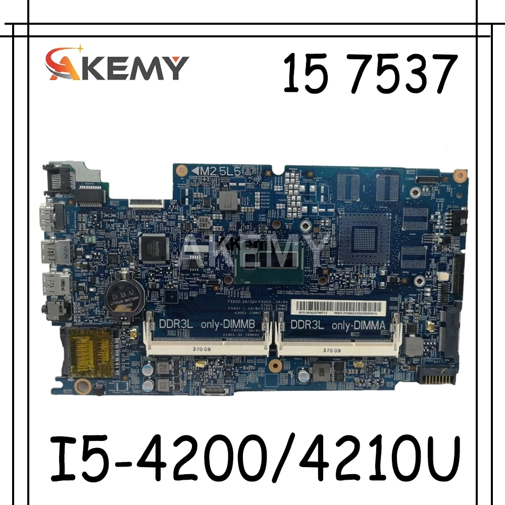 Akemy 12311 1 I5 4200/4210U для For DELL INSPIRON 15 7537 15R материнская плата ноутбука KJ7NX 0K58JN K58JN