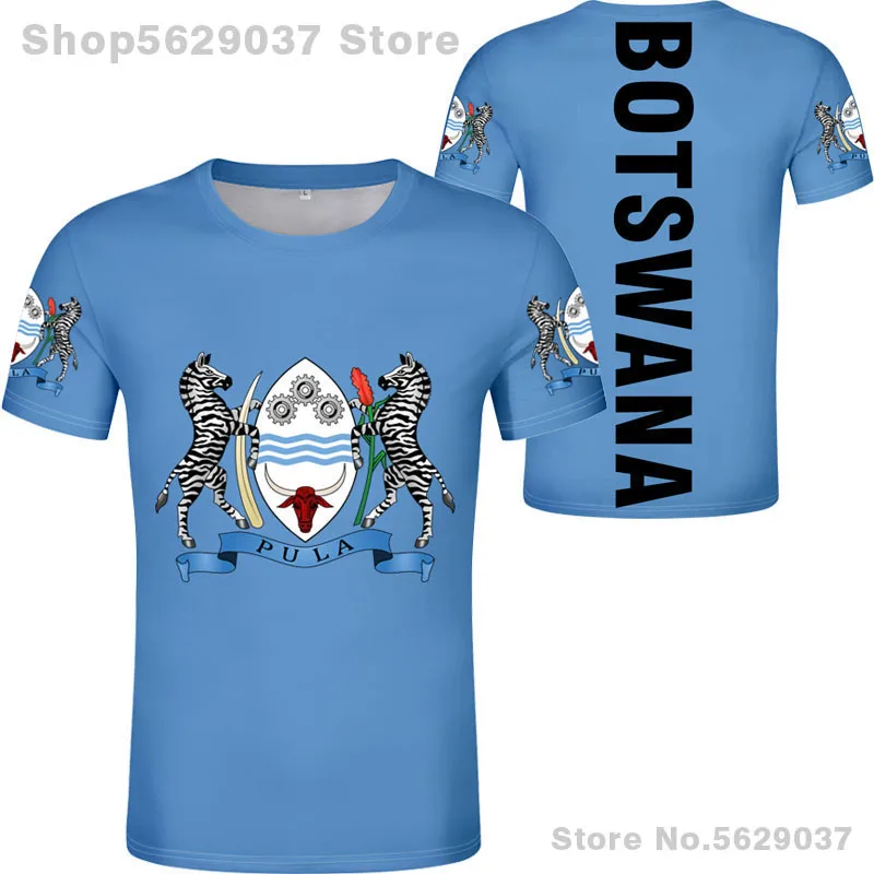 BOTSWANA t shirt free custom made name number bwa country print photo t-shirt bw nation flag english college logo black clothing