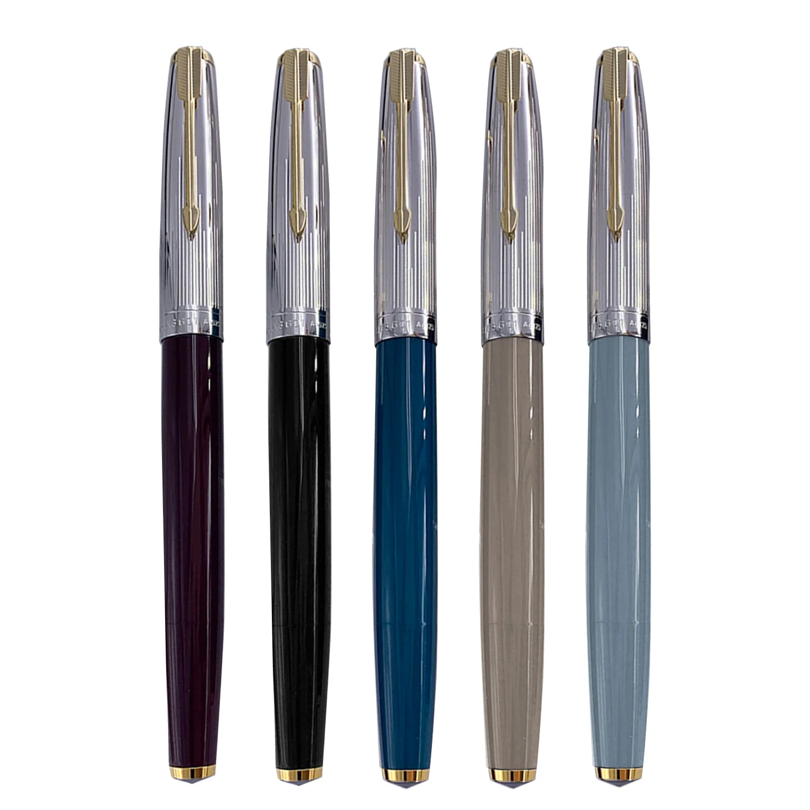 

Ручка перьевая Yong Sheng 601 со скрытым пером, ручка со скрытым пером, цвет золото 14 к, серебряная крышка, Золотая застежка, зеркальный вакуумный п...