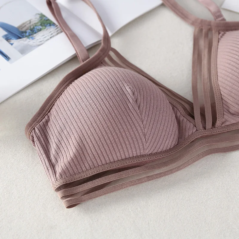 

French Style Wireless Bralette Lace Women Bra Sexy Push Up Bra Triangle Cup Underwear Sexy Lingerie
