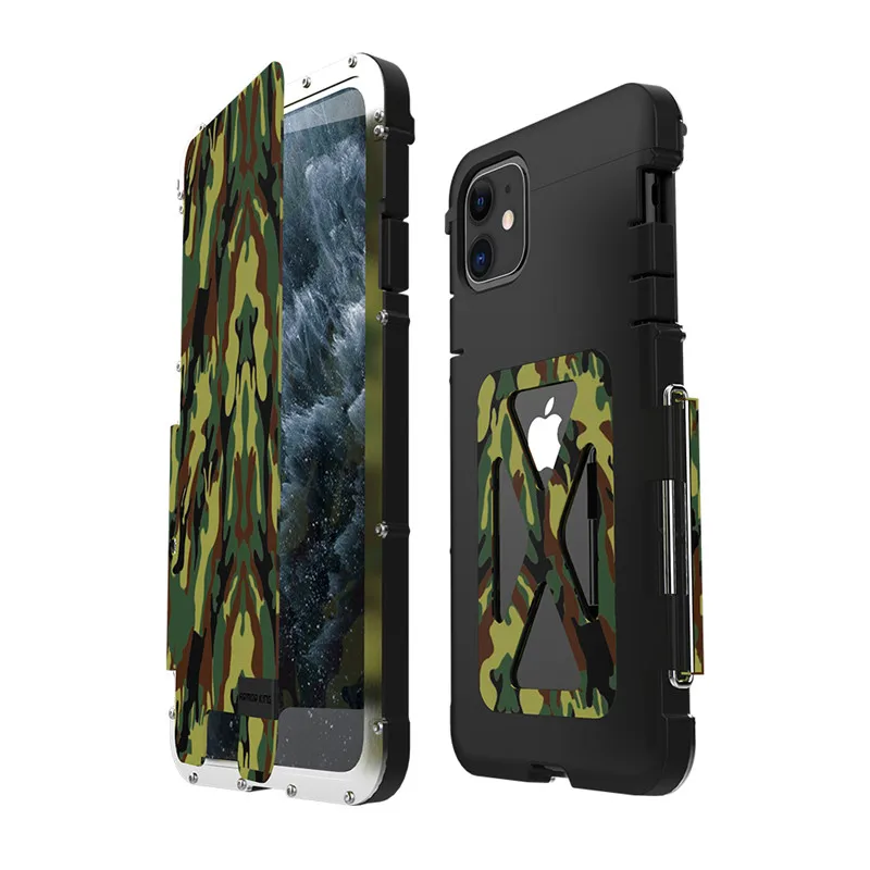 R JUST противоударный чехол для iPhone 11 Pro Max флип алюминиевого металла Король Лев