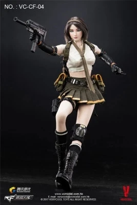 

1/6th VERYCOOL VC-CF-04 Female Agent Shooting Game Female Warrior Head Carved For 12" Female Action Figure Body