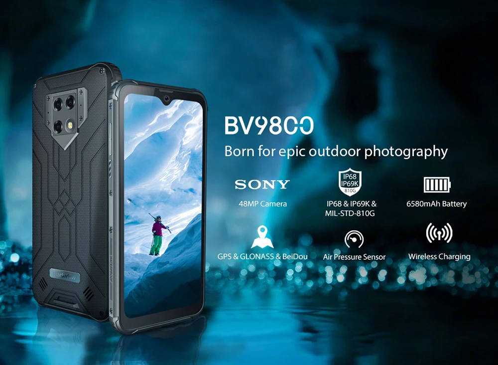 Смартфон Blackview BV9800 на Android 9 0 экран 6 3 дюйма IP68 и IP69K Восьмиядерный процессор Helio P70