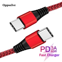usb type c to type c cable for redmi k20 note 7 pro quick charge 60w pd fast charge usb c cable for samsung s9 s10 huawei p10