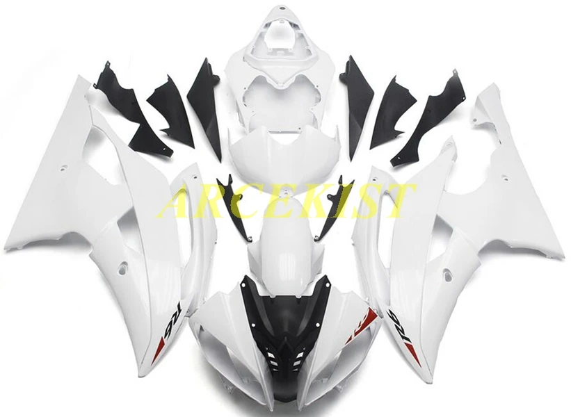 

New ABS Whole Fairings Kits Fit For Yamaha YZF-R6 R6 08 2008 2009 2010 2011 2012 2013 2014 2015 2016 Bodywork set white
