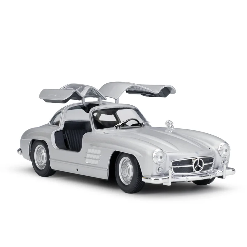 

Роскошный автомобиль Mercedes-Benz 300SL в масштабе 1:24, литый под давлением, модель автомобиля, коллекционная игрушка, подарок на Рождество