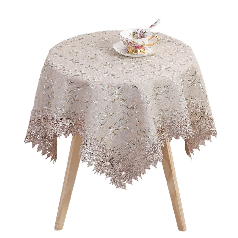 Европейская белая винтажная скатерть для стола кружевная Декоративная