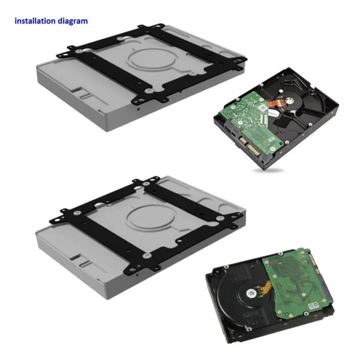 High Quality black metal 12cm Fan/3.5' /2.5' SSD hard disk conversion bracket for Desktop Case Support 3.5' 2.5'HDD/SSD/12CM fan images - 6