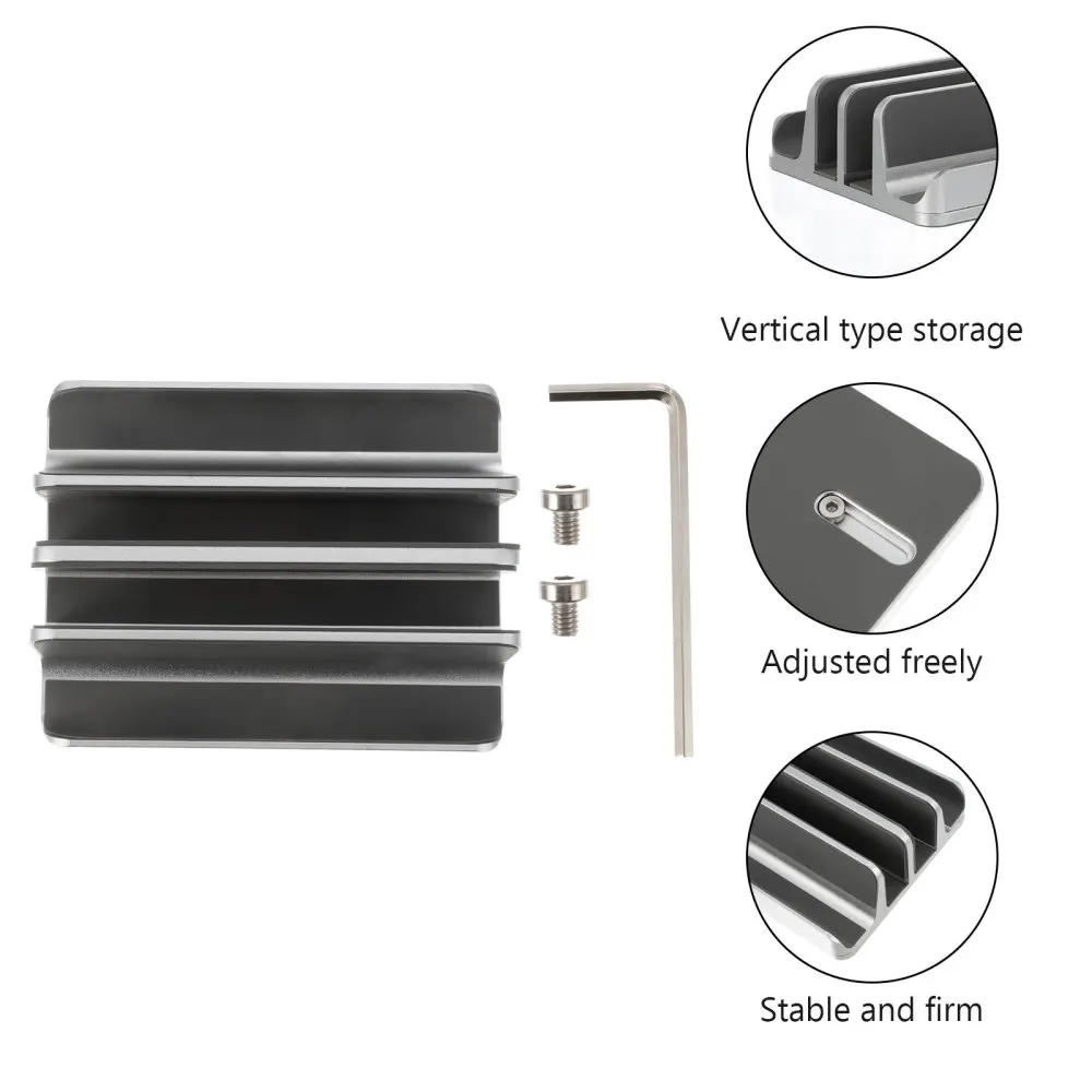 

Practical Vertical Laptop Stand Computer Aluminum Alloy Bracket for Office