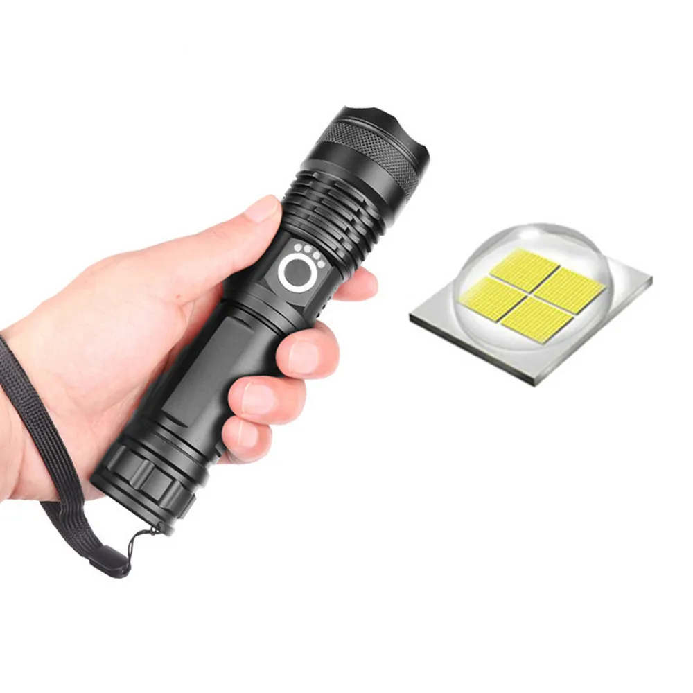 

300000 LM Most Powerful LED Flashlight USB Rechargeable LED Torch XHP50 XHP70 Hand Lamp 18650 for Hunting Camping Fishing