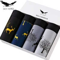 4pcslot mens underwear boxer cotton breathable panties night gift for man sex shorts underpants male boxers