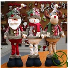 Куклы на елку, 48 см, снеговик, Дед Мороз, олень, стоячие игрушки, Рождественское украшение, украшение для дома, вечевечерние, окна, подарок