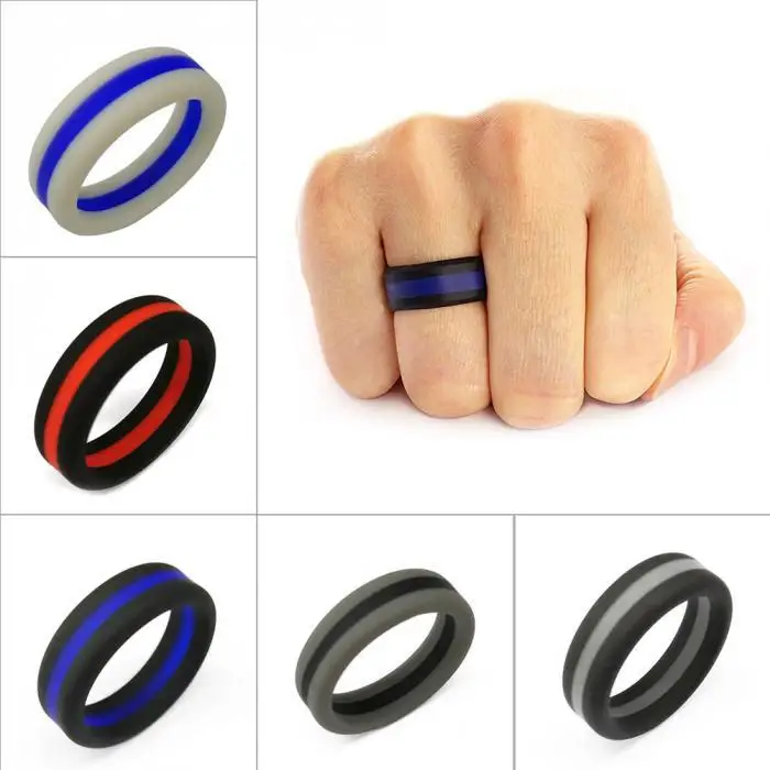 Новое поступление 8 мм ширина Силиконовое кольцо Свадебные помолвки Ювелирные