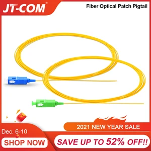 2050100200pcs sc apc fiber optic pigtail simplex 0 9mm 9125 single mode 1 core sc upc optical fiber pigtail 1 5m free global shipping