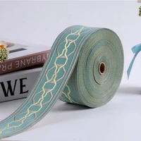 25yards 7cm embroidery lace woven jacquard ribbon trims pattern for curtain sofa clothing straps accessory diy sewing fabric