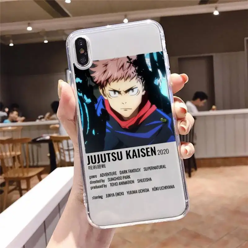 

Jujutsu Kaisen Satoru Gojo Phone Case Transparent soft For iphone 5 5s 5c se 6 6s 7 8 11 12 plus mini x xs xr pro max