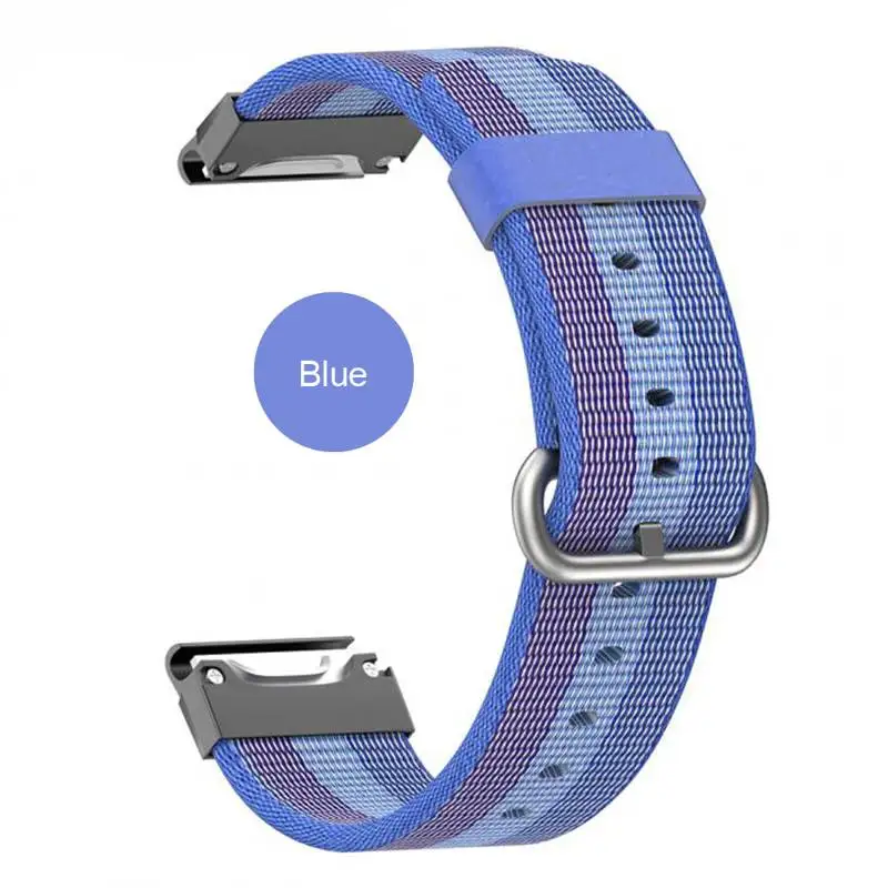 YOOSIDE Fenix 6 браслет 22 мм Quick Fit тканый нейлоновый ремешок для часов Garmin Fenix 5, Forerunner 935/945, Quatix 5, Instinct - Цвет: Blue