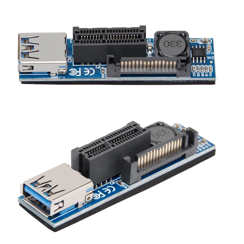 PCI-E удлинитель PCI E 1X до Райзер USB 3 0 кабель SATA Power work для материнской платы x1 слот