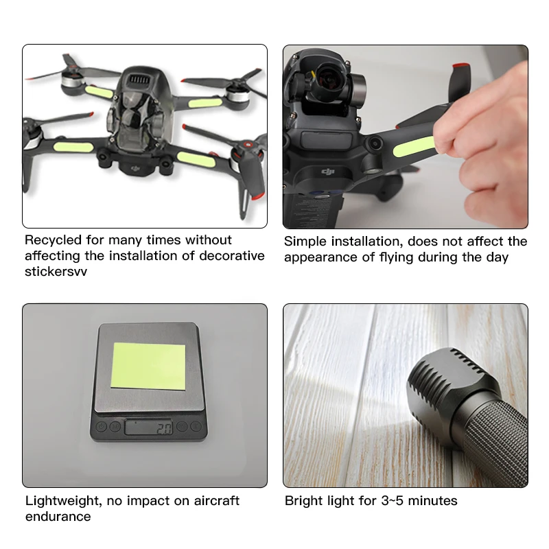 2 шт. новые светящиеся наклейки легкие флуоресцентные наклейка на ночной полет