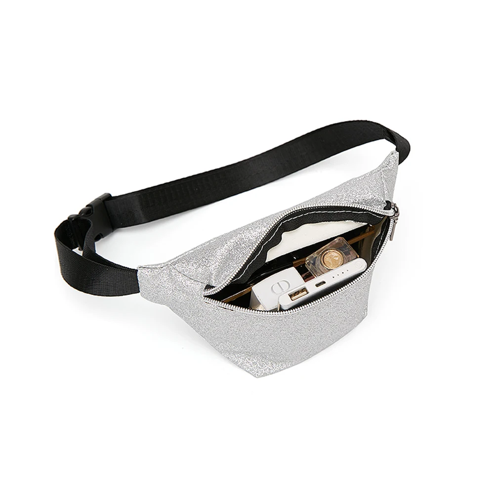 RIAYOOE Bling Sequins Shoulder colorful Messenger Chest Bag Waist Pack Women Fashion Black Fanny Packs Belt Bags Banane Sac | Багаж и