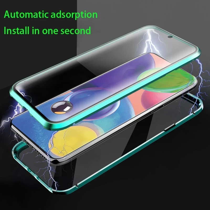 

360 Full Protection Magnetic Case For Samsung S10 S20 S9 S8 FE A71 A51 A70 50 M51 21 31 Note 10 20 9 8 Plus Uitra Double Glass