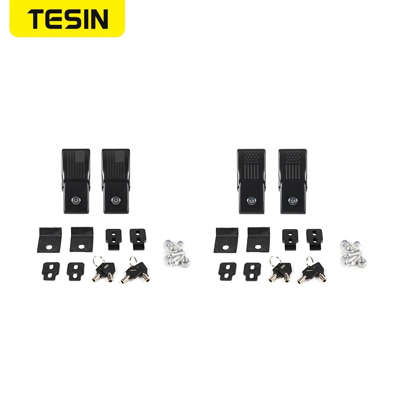 

TESIN Car Lock Hood Latch Catch With Key Kit for Car Engine Lock Cover Jeep Wrangler JK JL JT 2007-2021 Car Exterior Accessories