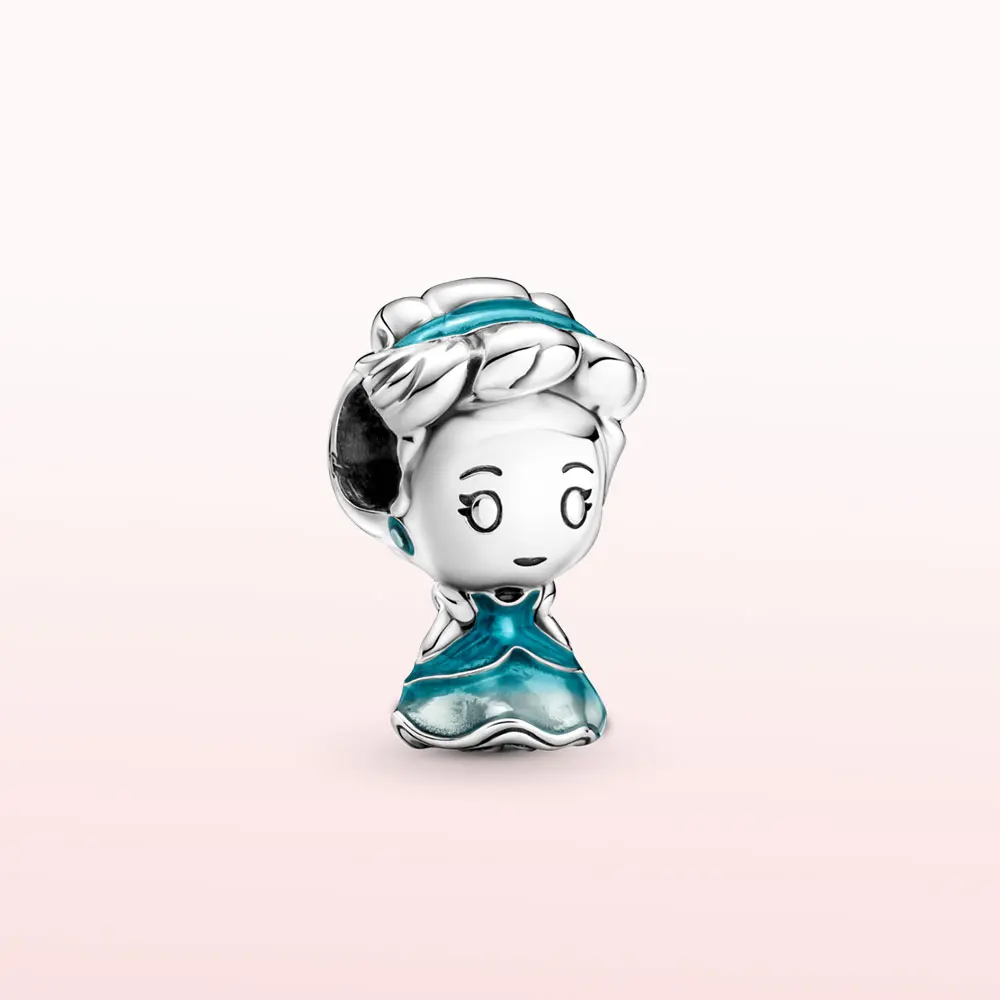 

NEW Sterling Silver 925 Enamel Park Castle Dangle Charm fit for Original Women Bracelet Stitch! DIY Bracelets Jewelry