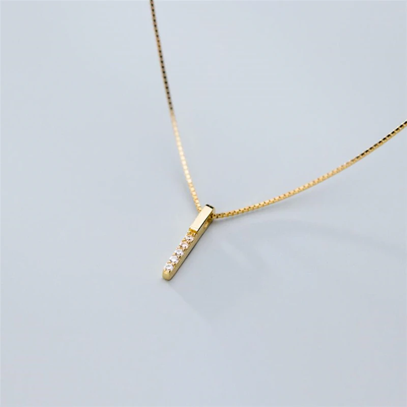 Женская цепочка для ключицы из стерлингового серебра 925 пробы с геометрическими