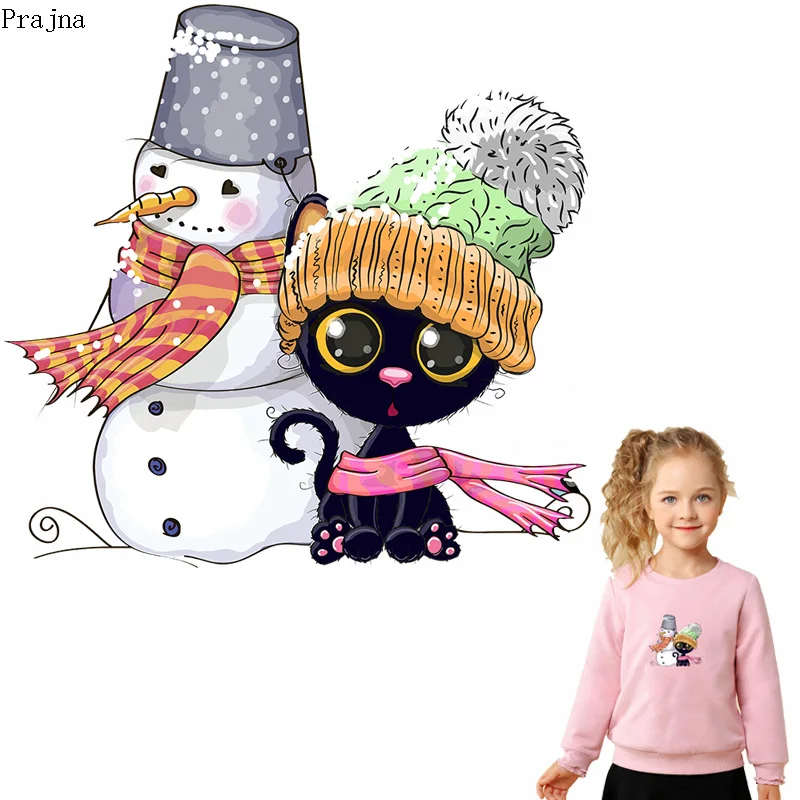 Prajna Christmas для переноса утюгом одежды в полоску заплаты термо Стикеры