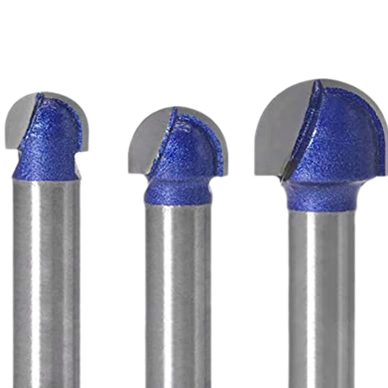 

4Pcs Core Box Router Bit 1/4 Inch Shank Round Nose Cove Box Router Bits