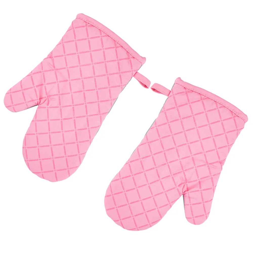 

2pcs Oven Kitchen Heat Resistant Microwave Mitt Cooking and Baking for Home Restaurant )