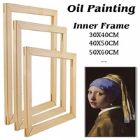 drop shipping wood frame for canvas oil painting factory price diy painting by numbers frame for photo inner frame for wall art