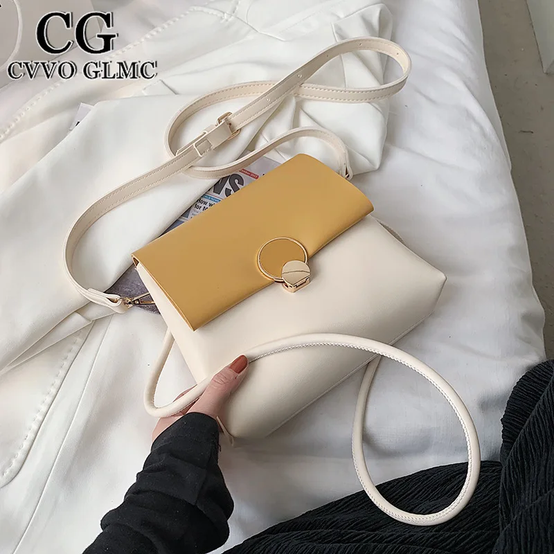 

Cvvo Glmc Pure color PU female bag casual shoulder bag lady messenger bag designer female bag daily travel lady bag