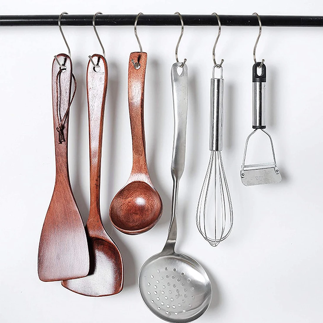 

Stainless Steel S Shaped Clasps Hooks Kitchen Household Hanger Storage Holders Organizer Hooks & Rails Home Tools