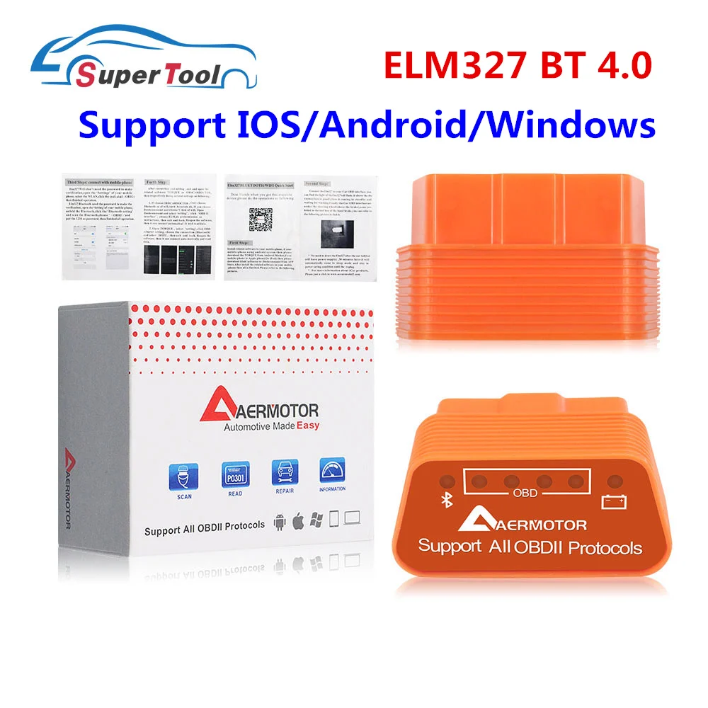 AER BT 4.0 OBD2 Viecar V1.5 Bluetooth 4,0 Viecar ELM327 Bluetooth 4 Viecar автомобильный радар-детектор Viecar V1.5 ELM327 Bluetooth 4,0 сканер кода - Цвет: AER BT 4.0
